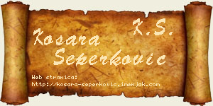 Kosara Šeperković vizit kartica